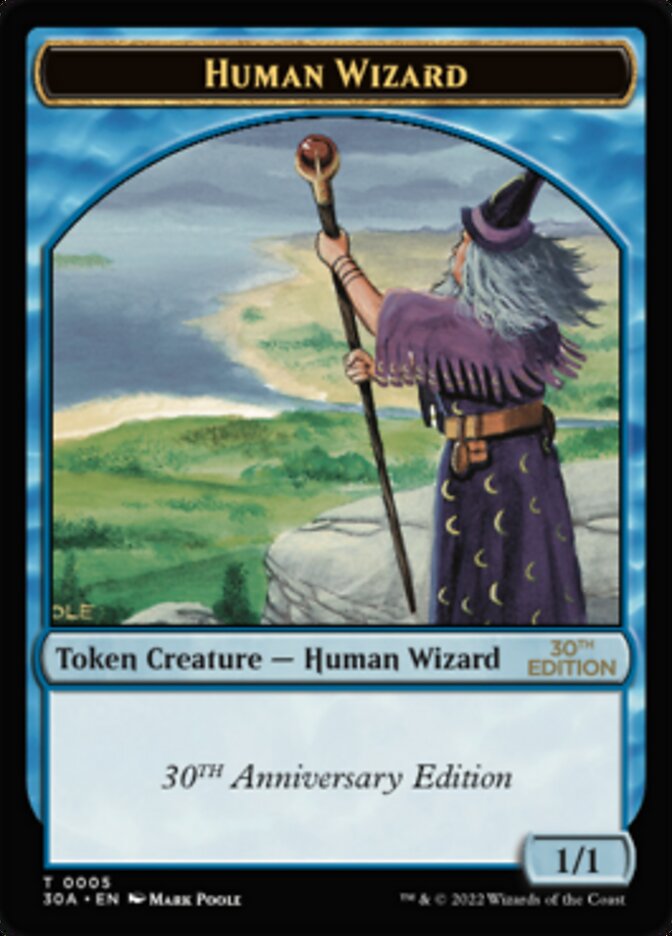 Human Wizard Token [30th Anniversary Tokens] | Silver Goblin