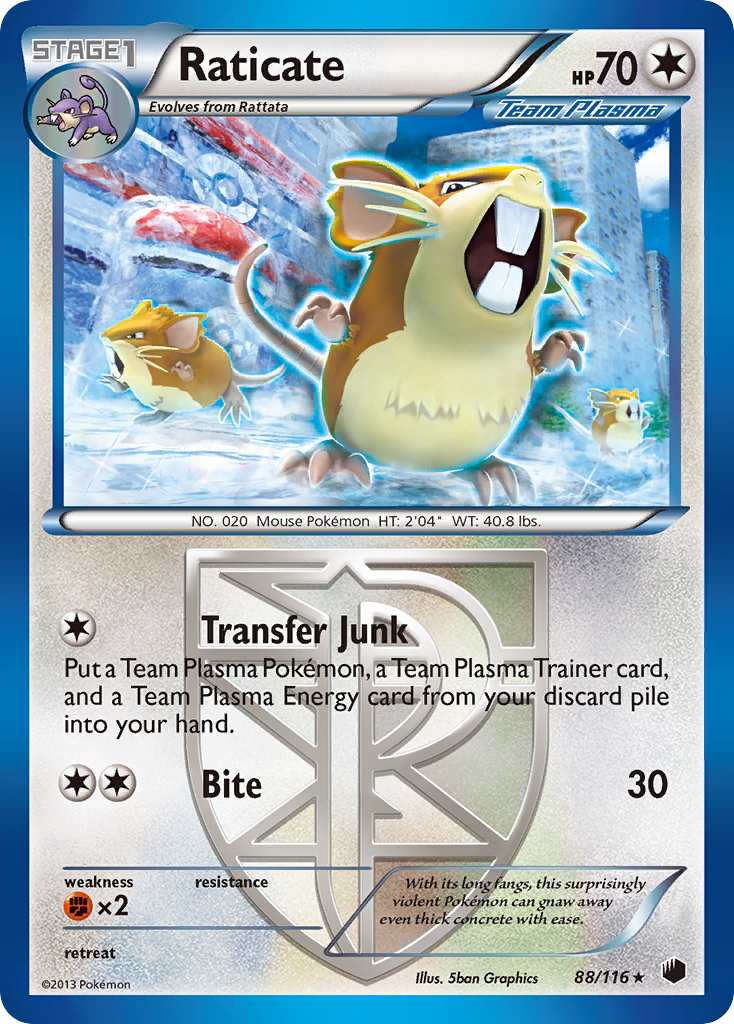 Raticate (88/116) [Black & White: Plasma Freeze] | Silver Goblin