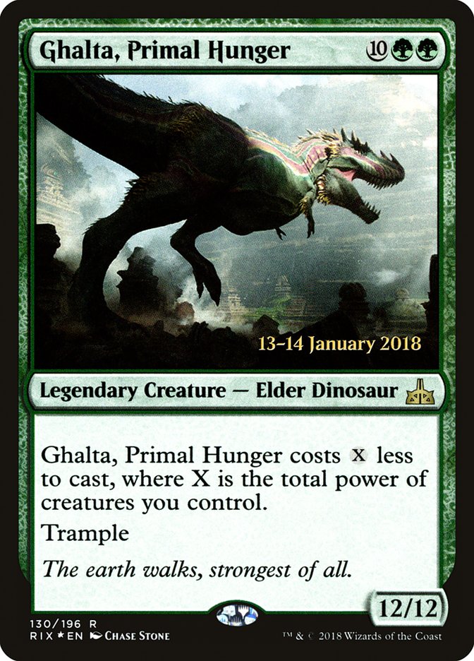 Ghalta, Primal Hunger [Rivals of Ixalan Prerelease Promos] | Silver Goblin