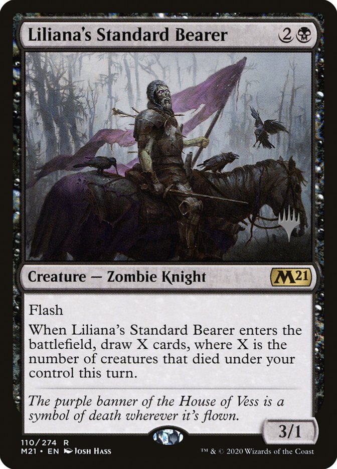 Liliana's Standard Bearer (Promo Pack) [Core Set 2021 Promos] | Silver Goblin