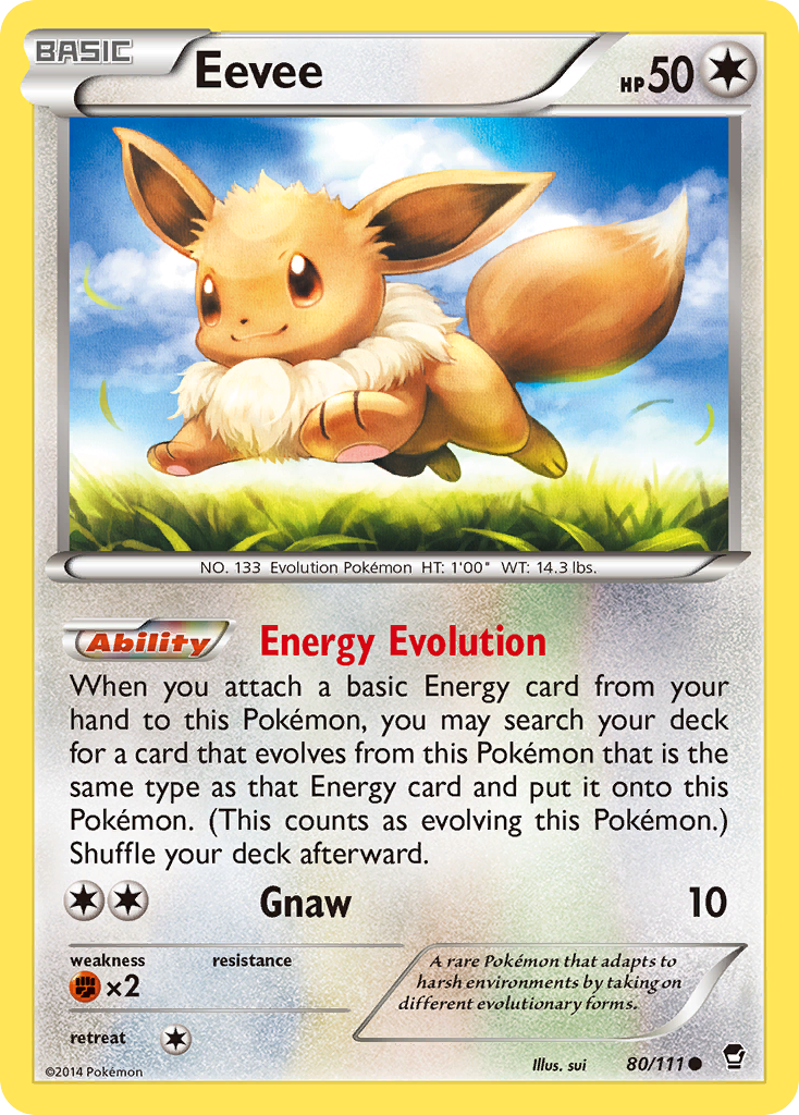 Eevee (80/111) [XY: Furious Fists] | Silver Goblin