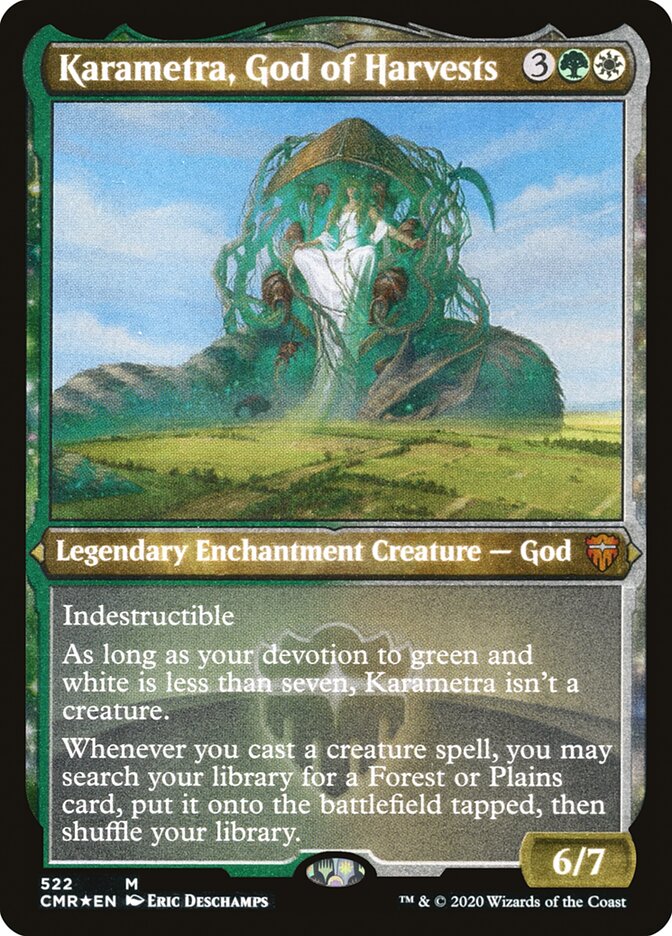Karametra, God of Harvests (Etched) [Commander Legends] | Silver Goblin
