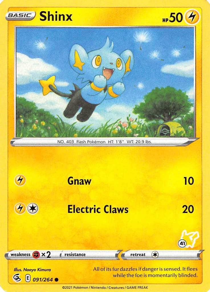 Shinx (091/264) (Pikachu Stamp #41) [Battle Academy 2022] | Silver Goblin