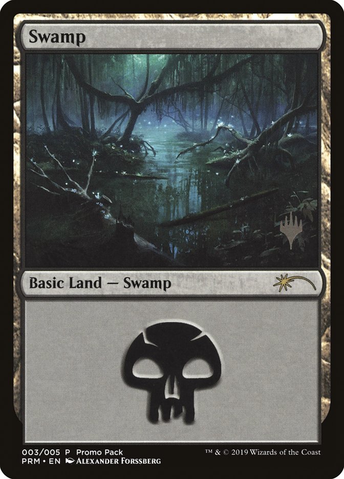Swamp (3) [Core Set 2020 Promo Pack] | Silver Goblin
