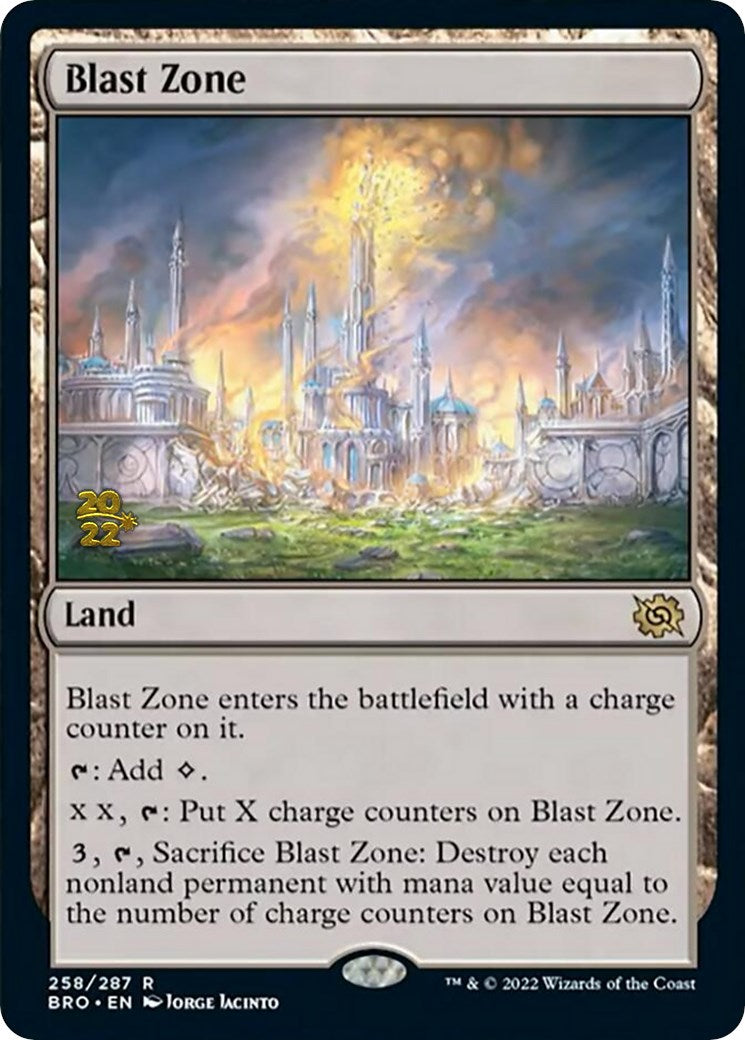 Blast Zone (258) [The Brothers' War Prerelease Promos] | Silver Goblin