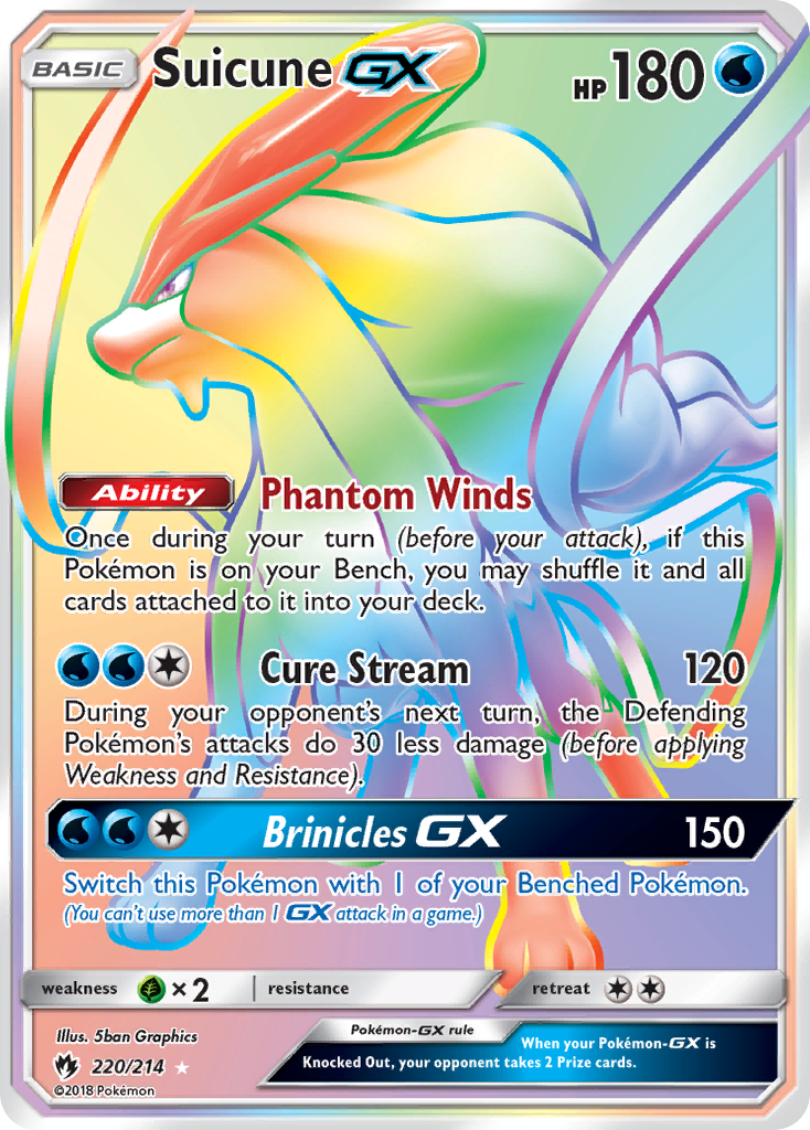 Suicune GX (220/214) [Sun & Moon: Lost Thunder] | Silver Goblin