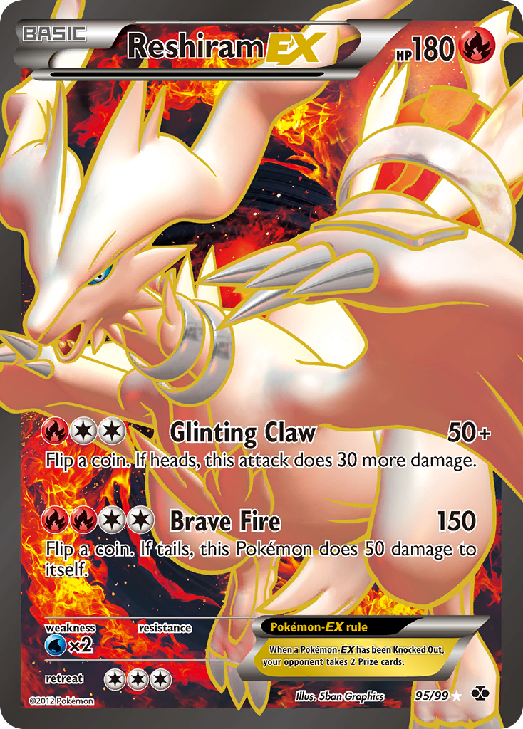 Reshiram EX (95/99) [Black & White: Next Destinies] | Silver Goblin