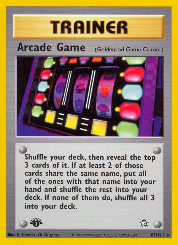 Arcade Game (83/111) [Neo Genesis 1st Edition] | Silver Goblin