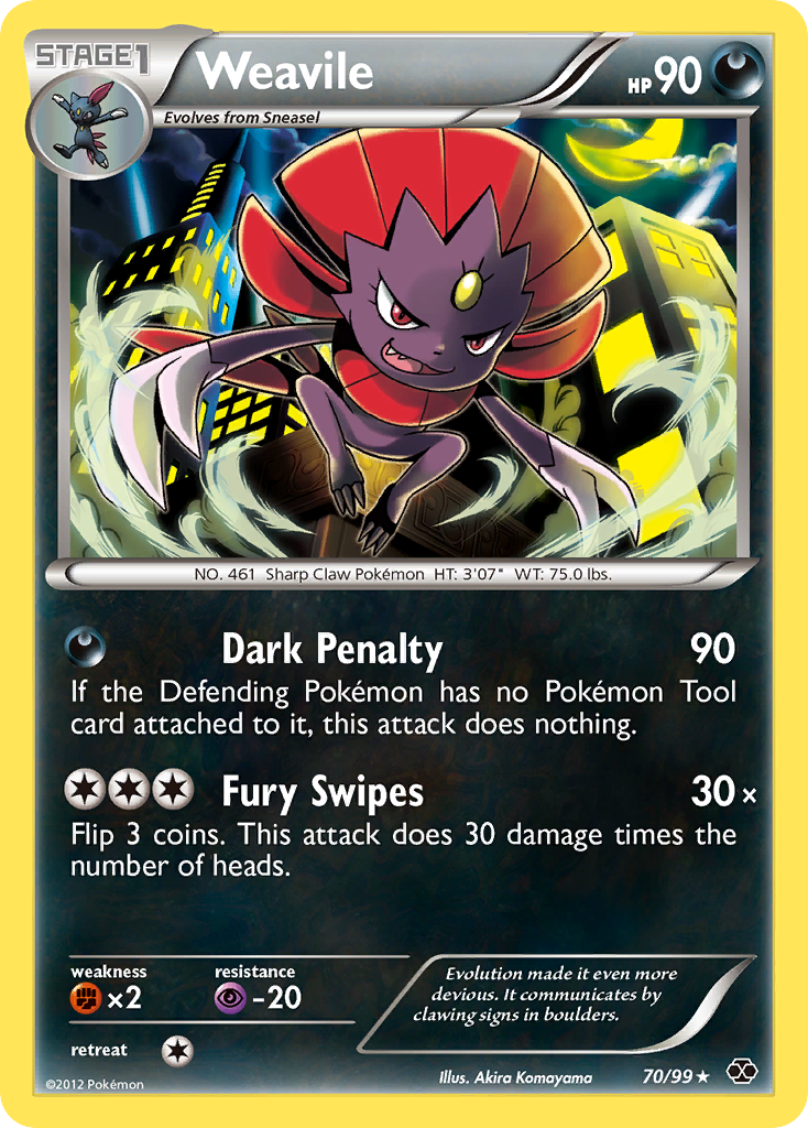 Weavile (70/99) [Black & White: Next Destinies] | Silver Goblin