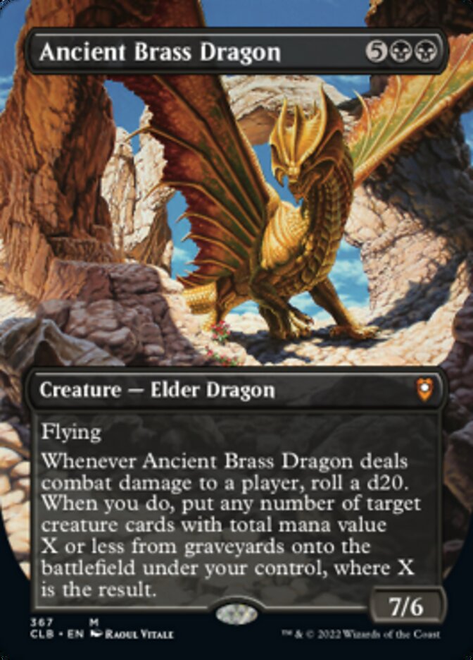 Ancient Brass Dragon (Borderless Alternate Art) [Commander Legends: Battle for Baldur's Gate] | Silver Goblin