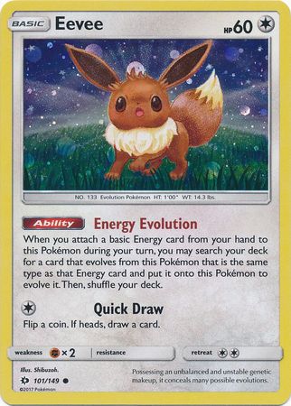 Eevee (101/149) (Cosmos Holo) [Sun & Moon: Base Set] | Silver Goblin