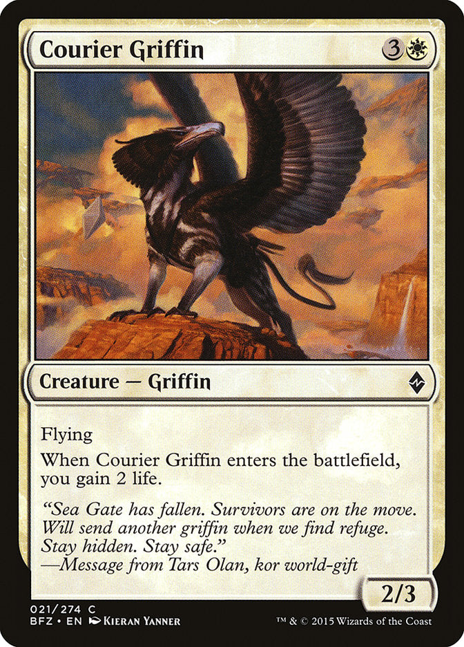 Courier Griffin [Battle for Zendikar] | Silver Goblin