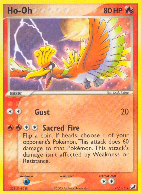 Ho-Oh (27/115) [EX: Unseen Forces] | Silver Goblin