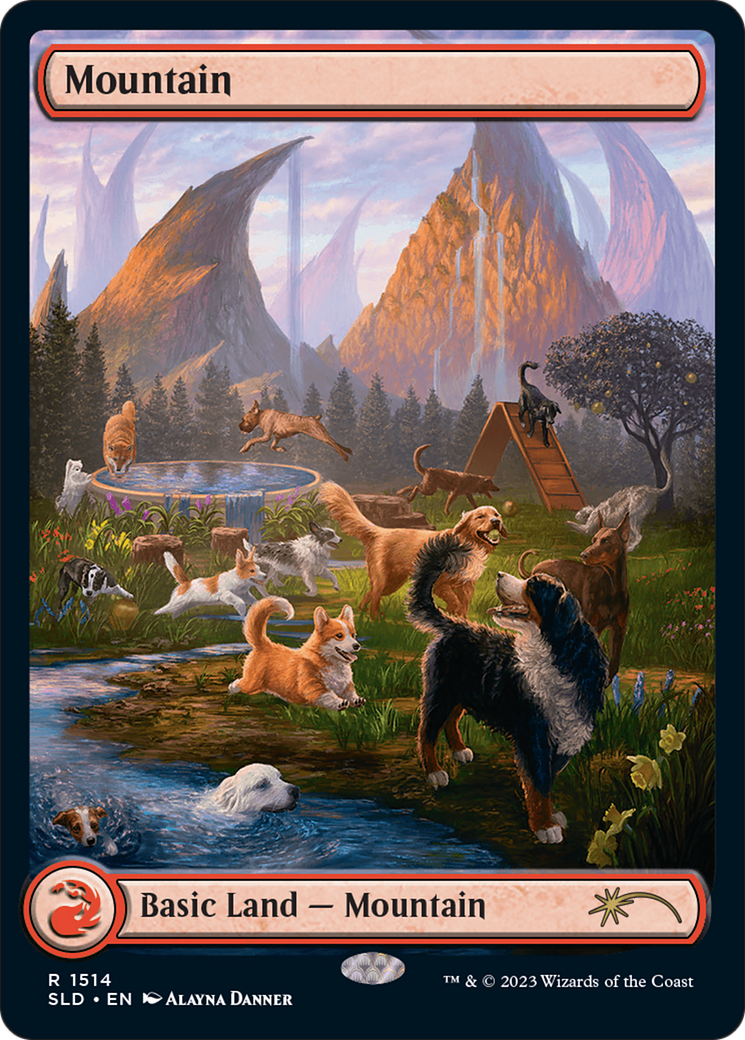 Mountain (1514) [Secret Lair Commander Deck: Raining Cats and Dogs] | Silver Goblin
