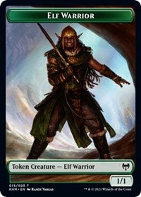 Elf Warrior // Zombie Berserker Double-Sided Token [Kaldheim Tokens] | Silver Goblin