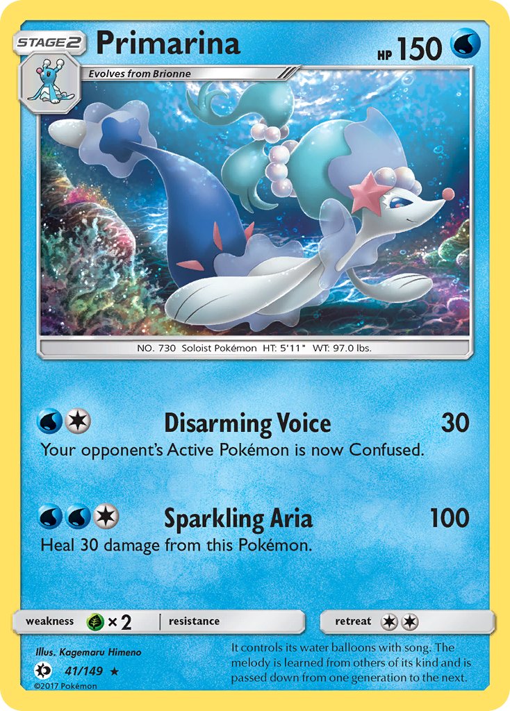 Primarina (41/149) (Theme Deck Exclusive) [Sun & Moon: Base Set] | Silver Goblin