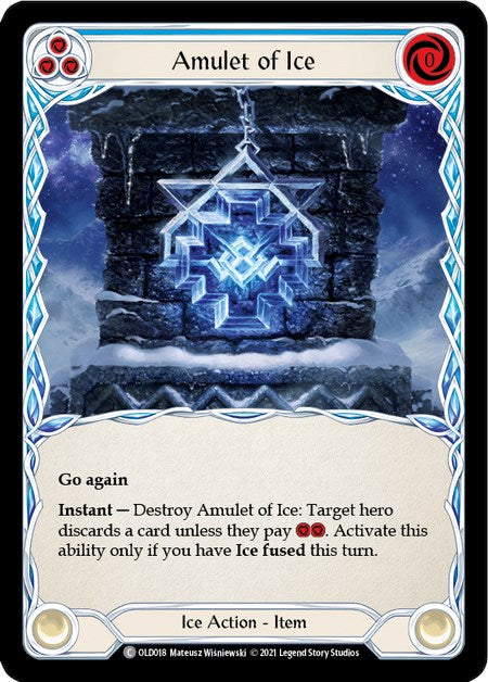 Amulet of Ice (Blue) [OLD018] (Tales of Aria Oldhim Blitz Deck)  1st Edition Normal | Silver Goblin