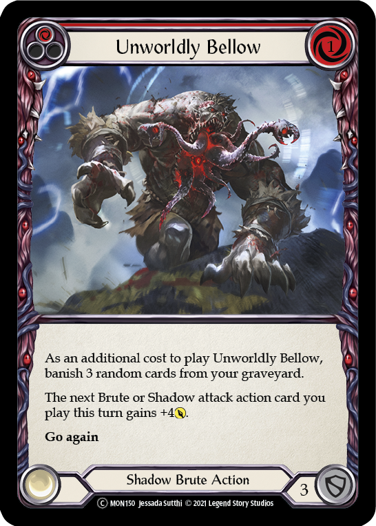Unworldly Bellow (Red) [U-MON150] (Monarch Unlimited)  Unlimited Normal | Silver Goblin