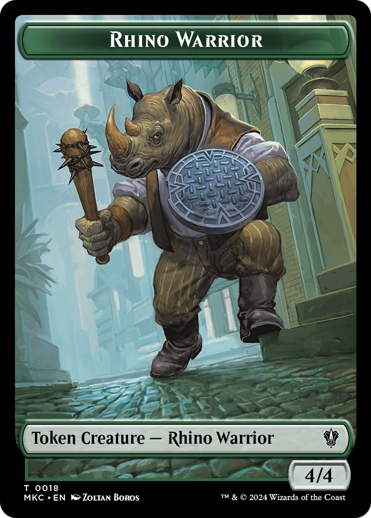 Thopter // Rhino Warrior Double-Sided Token [Murders at Karlov Manor Commander Tokens] | Silver Goblin