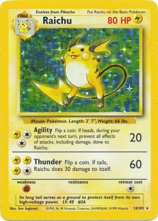 Raichu (14/102) [Base Set Unlimited] | Silver Goblin