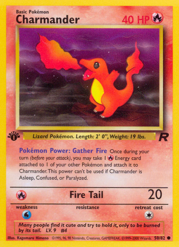 Charmander (50/82) [Team Rocket 1st Edition] | Silver Goblin