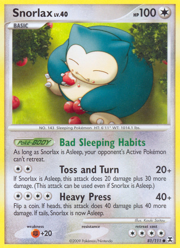 Snorlax (81/111) [Platinum: Rising Rivals] | Silver Goblin