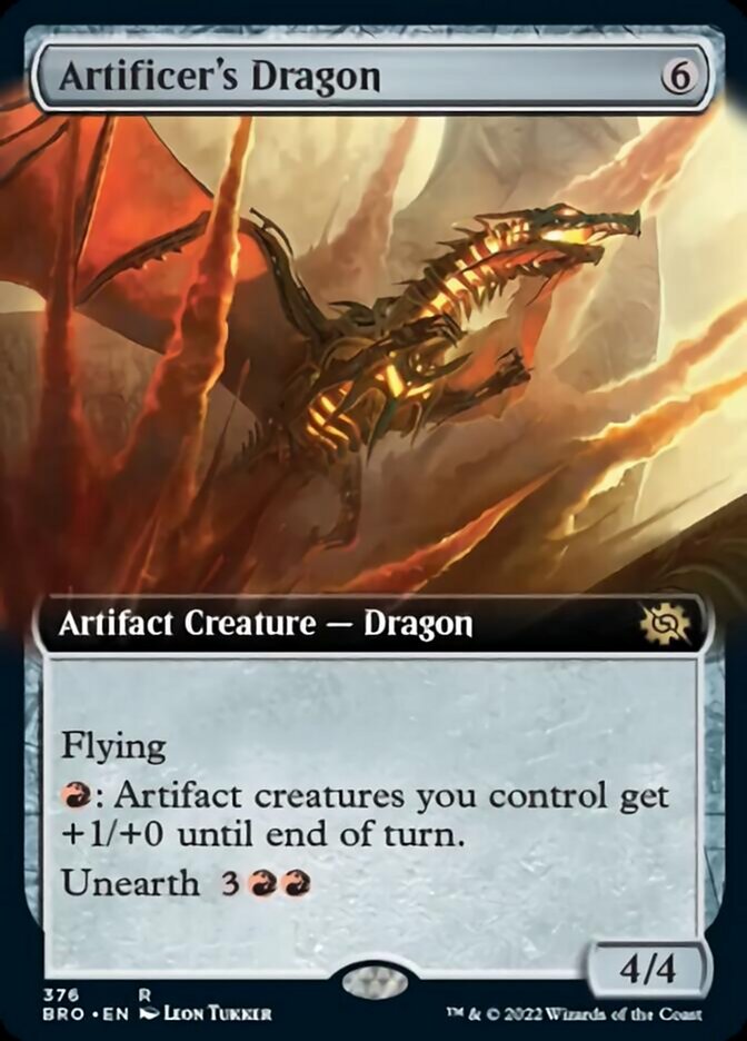 Artificer's Dragon (Extended Art) [The Brothers' War] | Silver Goblin