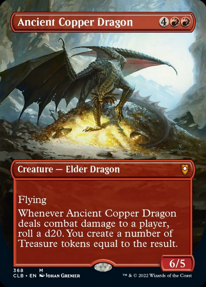 Ancient Copper Dragon (Borderless Alternate Art) [Commander Legends: Battle for Baldur's Gate] | Silver Goblin