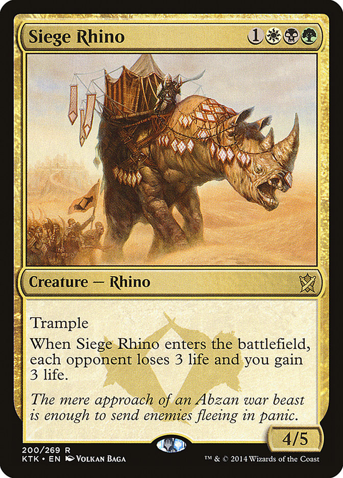 Siege Rhino [Khans of Tarkir] | Silver Goblin