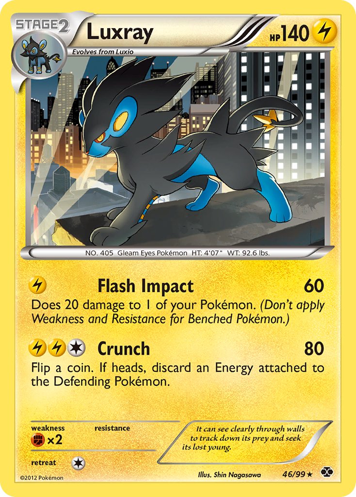 Luxray (46/99) (Cosmos Holo) (Blister Exclusive) [Black & White: Next Destinies] | Silver Goblin