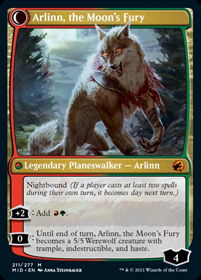 Arlinn, the Pack's Hope // Arlinn, the Moon's Fury [Innistrad: Midnight Hunt] | Silver Goblin