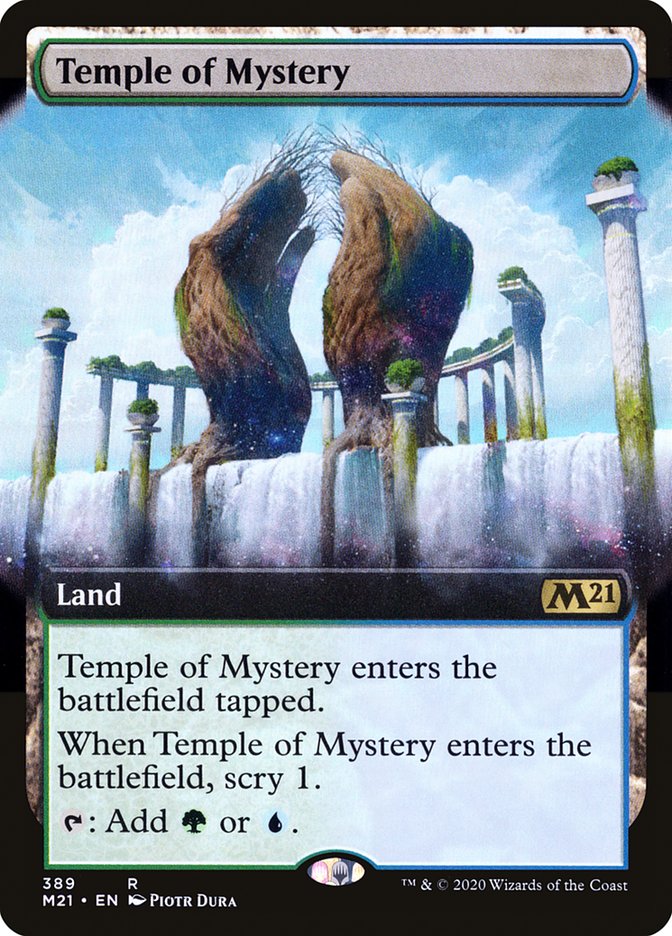 Temple of Mystery (Extended Art) [Core Set 2021] | Silver Goblin