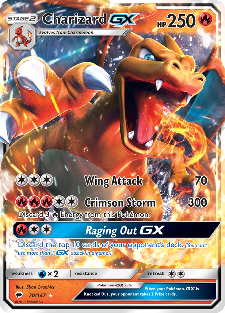 Charizard GX (20/147) [Sun & Moon: Burning Shadows] | Silver Goblin