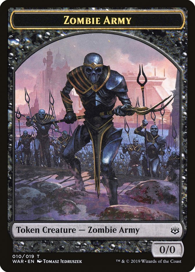 Zombie Army Token (010/019) [War of the Spark Tokens] | Silver Goblin