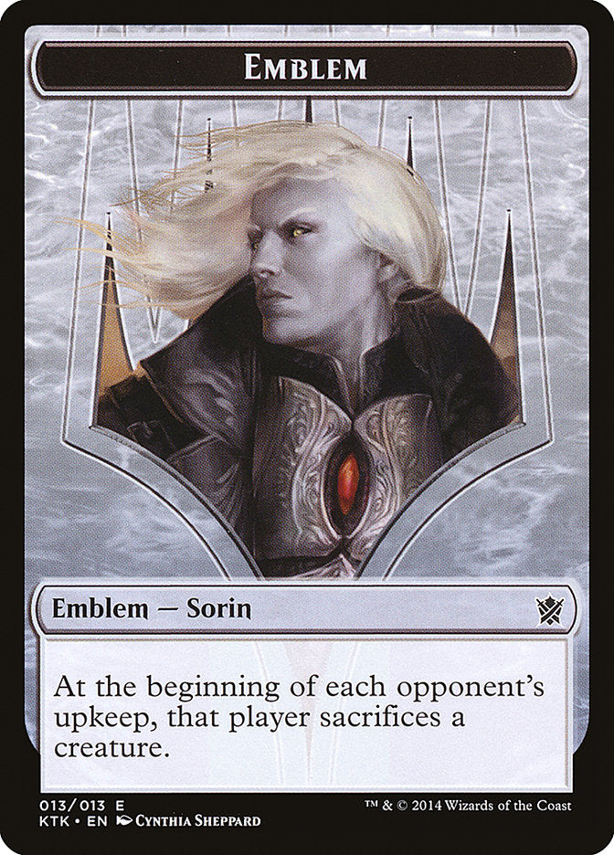 Sorin, Solemn Visitor Emblem [Khans of Tarkir Tokens] | Silver Goblin