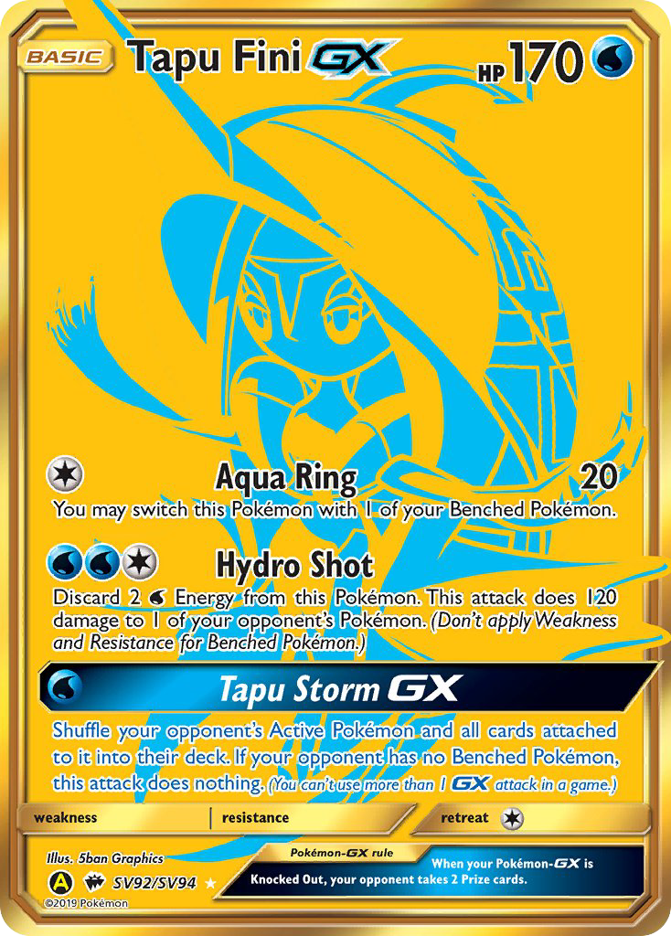 Tapu Fini GX (SV92/SV94) [Sun & Moon: Hidden Fates - Shiny Vault] | Silver Goblin