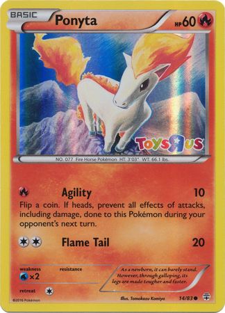 Ponyta (14/83) (Toys R Us Promo) [XY: Generations] | Silver Goblin