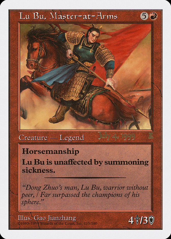 Lu Bu, Master-at-Arms (July 4, 1999) [Portal Three Kingdoms Promos] | Silver Goblin