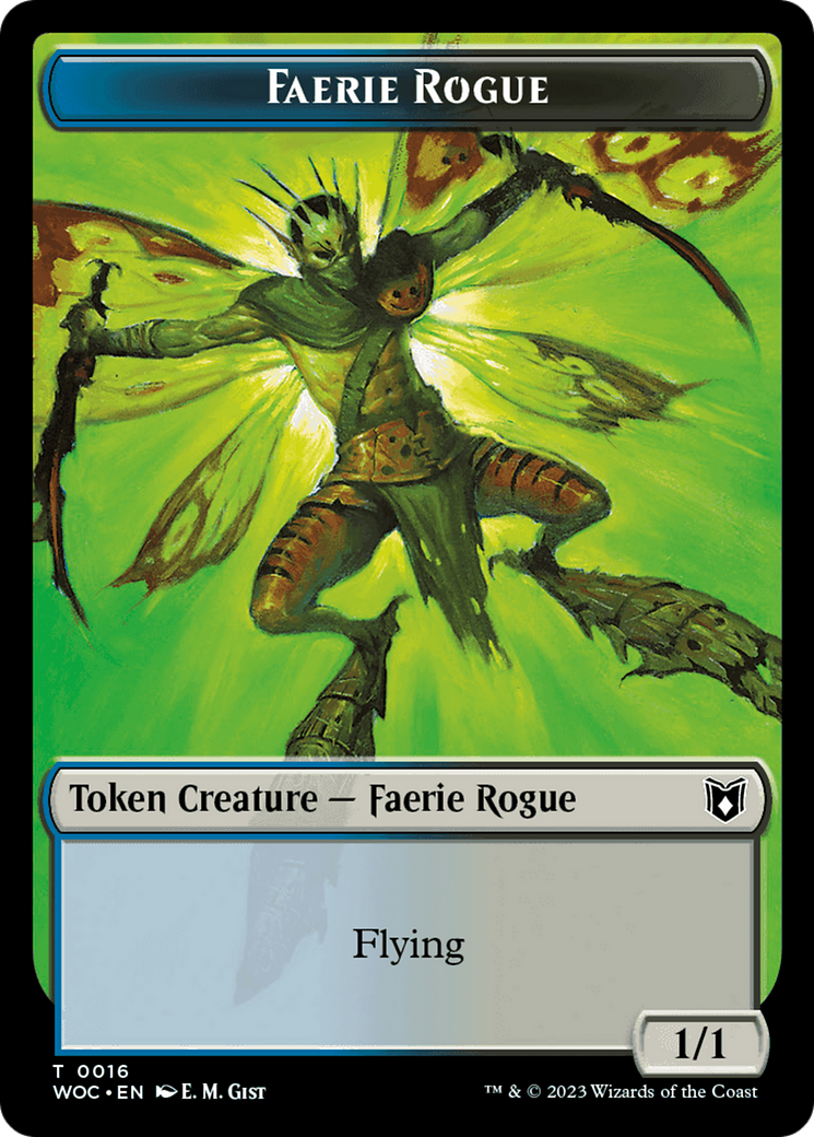 Faerie Rogue // Copy (0016) Double-Sided Token [Wilds of Eldraine Commander Tokens] | Silver Goblin