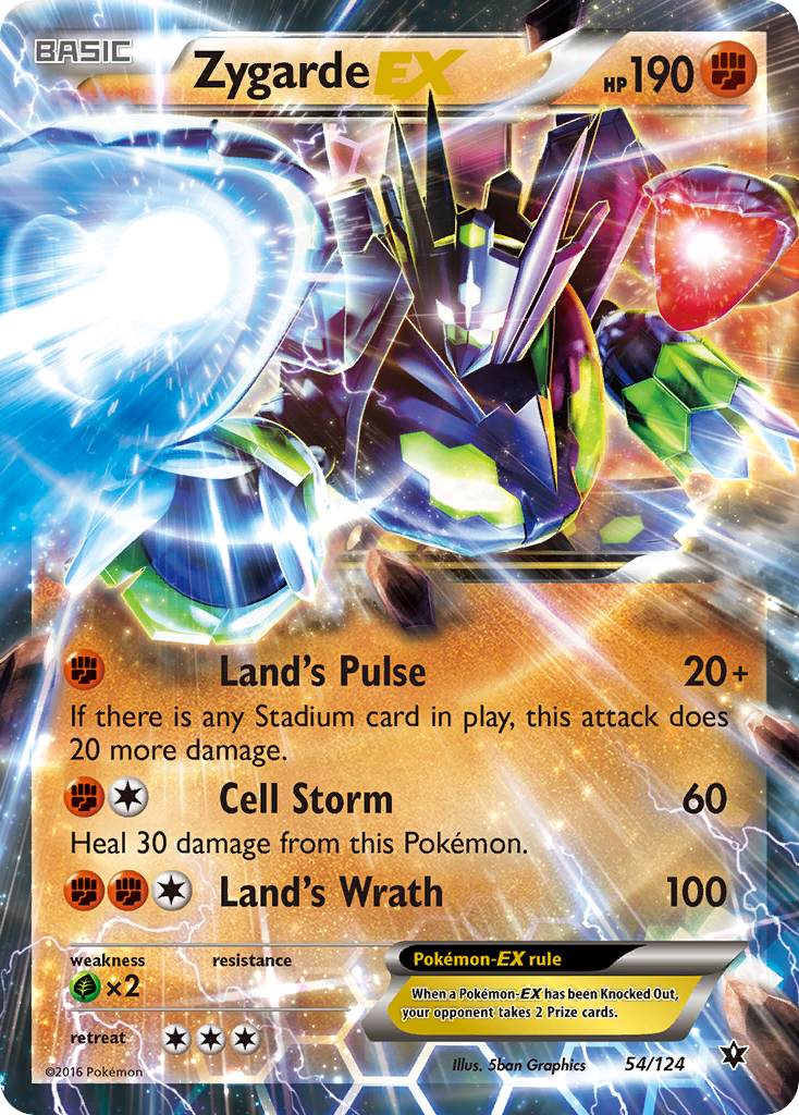 Zygarde EX (54/124) [XY: Fates Collide] | Silver Goblin