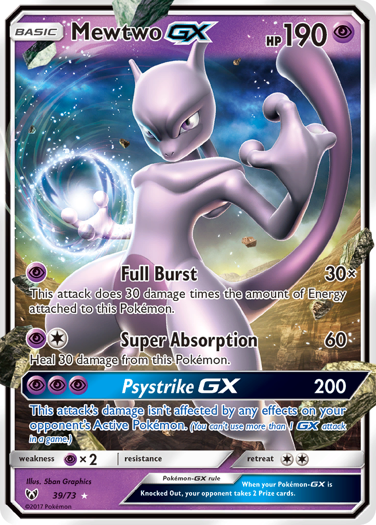 Mewtwo GX (39/73) [Sun & Moon: Shining Legends] | Silver Goblin