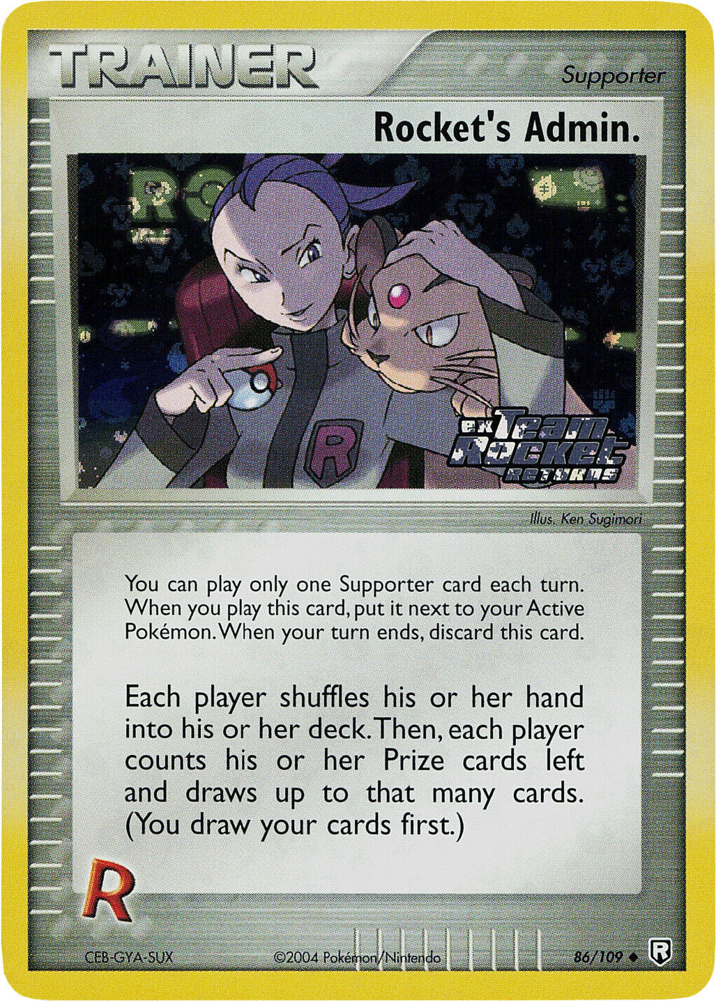 Rocket's Admin. (86/109) (Stamped) [EX: Team Rocket Returns] | Silver Goblin