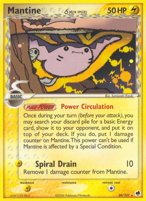 Mantine (20/101) (Delta Species) [EX: Dragon Frontiers] | Silver Goblin