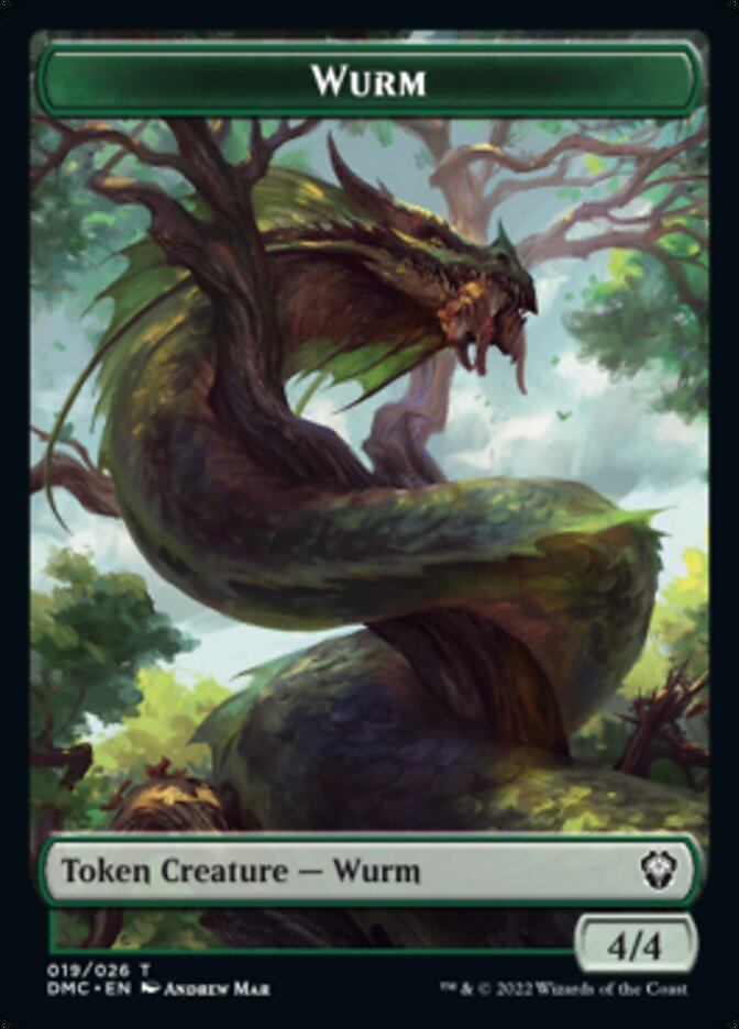 Wurm Token [Dominaria United Commander Tokens] | Silver Goblin
