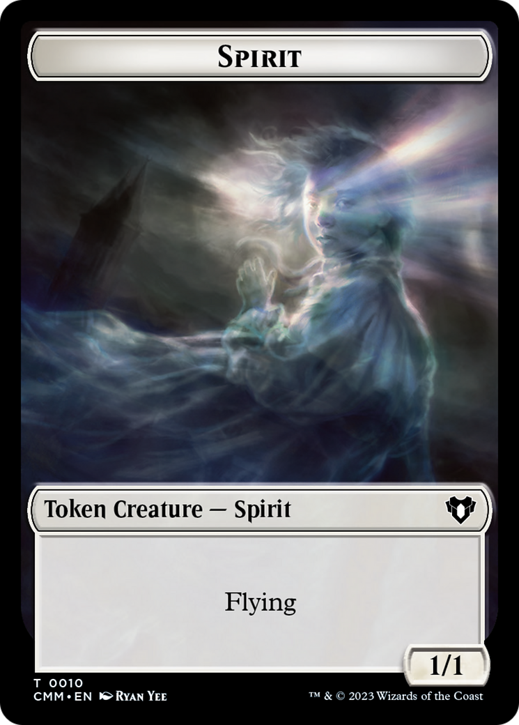 Spirit Token (10) [Commander Masters Tokens] | Silver Goblin