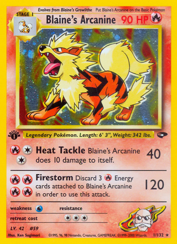 Blaine's Arcanine (1/132) [Gym Challenge 1st Edition] | Silver Goblin