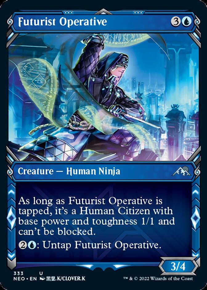 Futurist Operative (Showcase Ninja) [Kamigawa: Neon Dynasty] | Silver Goblin