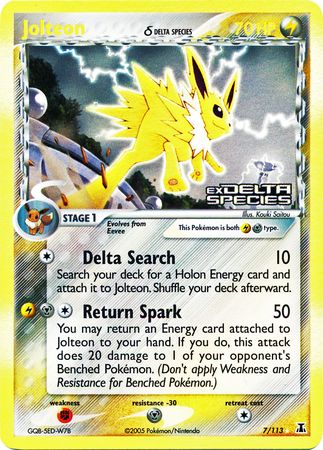 Jolteon (7/113) (Delta Species) (Stamped) [EX: Delta Species] | Silver Goblin