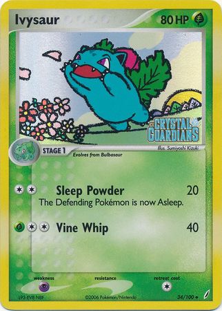 Ivysaur (34/100) (Stamped) [EX: Crystal Guardians] | Silver Goblin