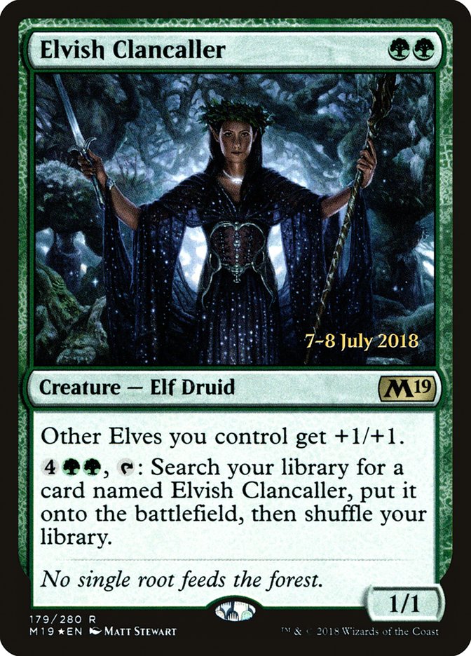 Elvish Clancaller [Core Set 2019 Prerelease Promos] | Silver Goblin